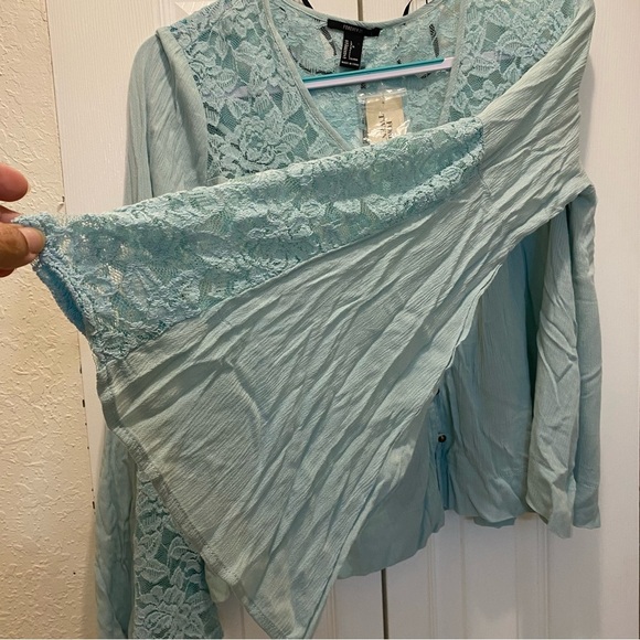 NWT Forever 21 mint top long sleeves - Picture 4 of 8
